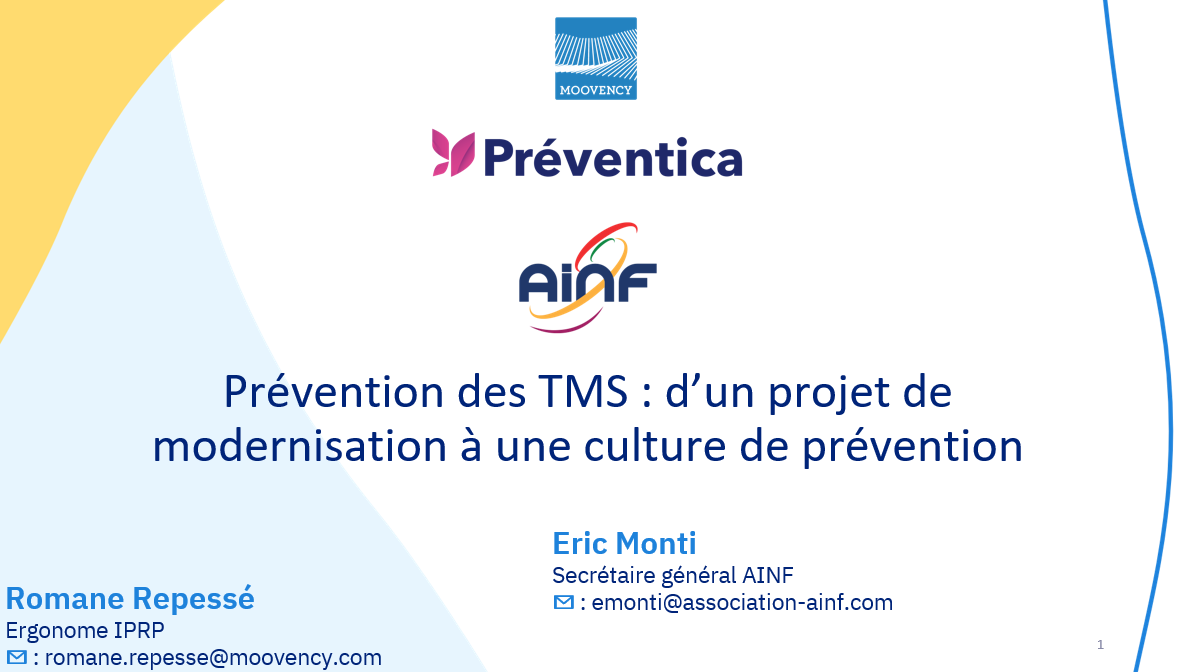 REPLAY Conférence 2023 - Préventica Toulouse _  Prévention des TMS : d'un projet de modernisation à une culture de prévention